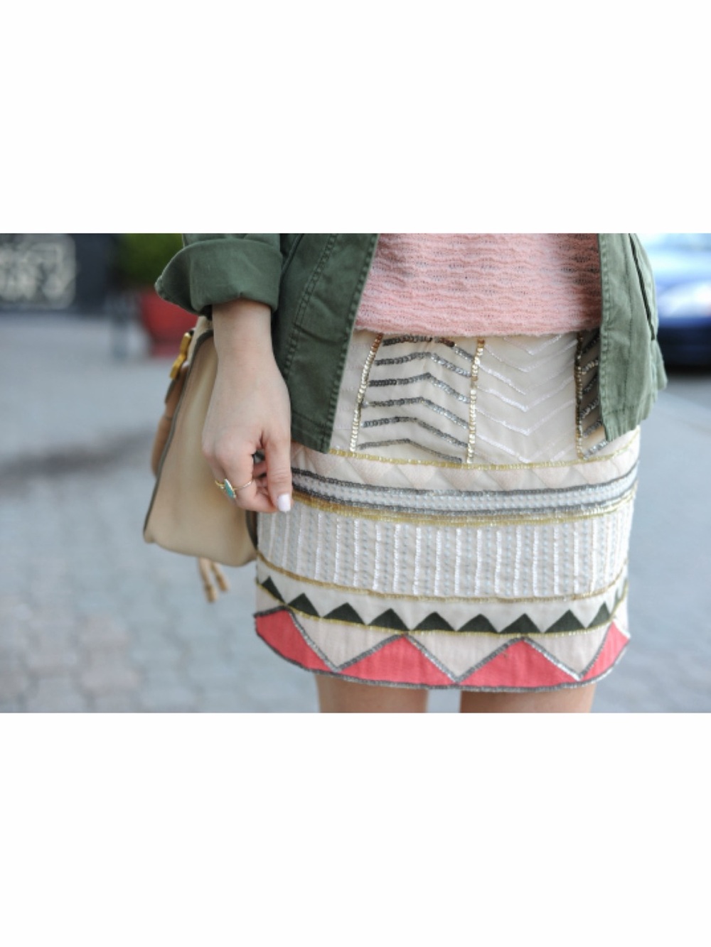 NWT Sanctuary Party Mini Beaded Boho Skirt